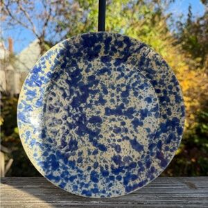 Vintage Bennington Potters Vermont 8.5” Plate Blue Preowned As Is